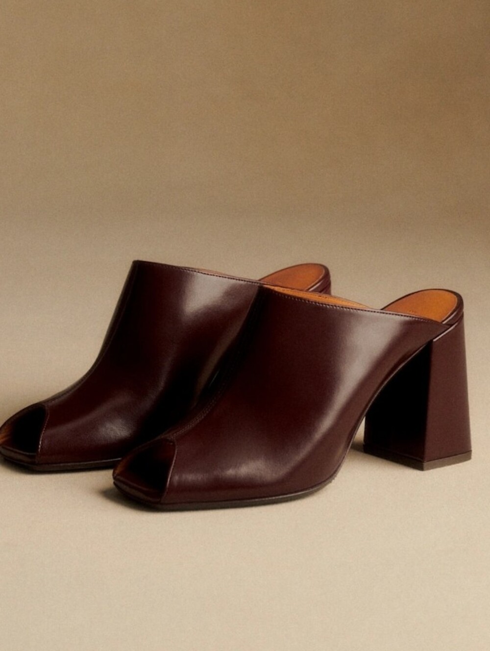 Sezane Bruna Peep-Toe Mules - Picture 2 of 8